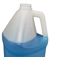 Bidon carré en plastique robuste de 1 gallon vide pour huile, eau, lait, avec poignée, compatible sérigraphie et aérosol