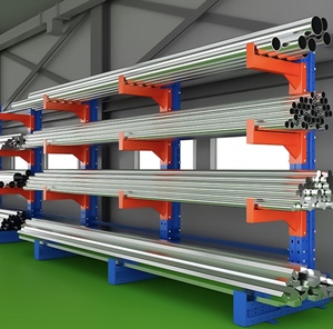 Estantería Cantilever de Acero de Una Sola Cara Nuoteng, Unidad de Almacenamiento Galvanizada con Recubrimiento Electrostático en Polvo, Instalación Enchufable - Product Image 1