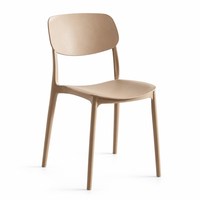 Chaise en plastique PP monobloc empilable robuste pour restaurant extérieur moderne, vente en gros directe usine