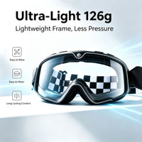 Lunettes de moto, lunettes de motocross, protection UV400, résistantes aux chocs, anti-vent, sangle réglable, lunettes de course pour Dirt Bike et VTT