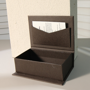 Premium Espresso Rigid Cardboard Packaging <b>Box</b> <b>Magnetic</b> Closure with Built-in Card Holder Slot - Product Image 2