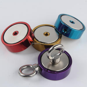Doppio Lato Rotondo Ricerca Forza di Trazione Forte Magnete Magnete Giochi di Pesca Combinato Con Golfare di Pesca Magnete - Product Image 4
