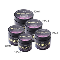 Gel Coiffant Tresses Marque Blanche OEM ODM, Fixation Extra Forte Non Grasse Brillance Longue Durée pour Locs, Twists, Cornrows