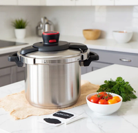 Casserole à pression en acier inoxydable pour cuisinière à gaz