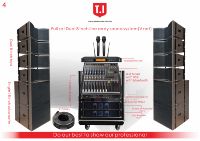 Système audio professionnel T.I Pro Audio pour scène, ensemble complet de haut-parleurs Line Array double 8 pouces avec boîtier métallique pour église