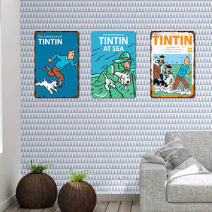 ป้ายโลหะตกแต่งผนังสไตล์ชับบี้ชิค ทินทินและมิลู สำหรับร้านซ่อมรถ โรงรถ ห้องทำงาน หรือห้องพักผ่อน  ลายทางหลวงหมายเลข <span class=keywords><strong>66</strong></span> วินเทจ - Product Image 2