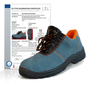 Chaussures <span class=keywords><strong>de</strong></span> travail <span class=keywords><strong>de</strong></span> sécurité CE bon marché pour hommes résistant à l'usure anti-crevaison plaque d'acier embout daim automne hiver - Product Image 1