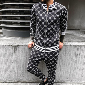 Traje de poliéster a la moda para hombre, alta calidad, para trotar, 2 piezas, personalizado - Product Image 2