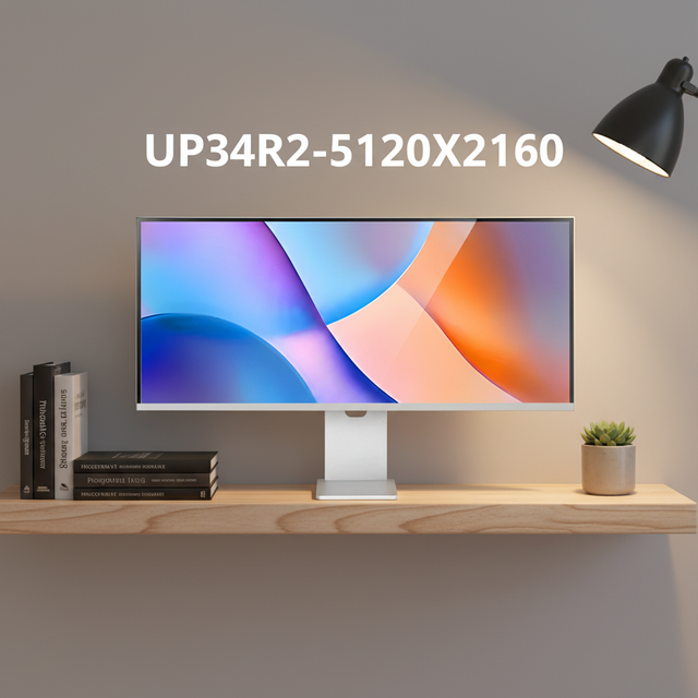 34 Inch Monitor 5120 X2160, 60Hz 450 Nit PBP Dual-Screen Glossy Screen 21:9 Aspect Ratio IPS Panel Full Aluminum Alloy Housing