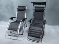 Chaise de plage pliante en maille métallique de style moderne, grande chaise longue relaxante à gravité zéro pour le camping et la pêche