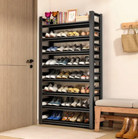 Prix de gros Porte d'entrée Conception simple Étagère à chaussures en métal à plusieurs niveaux Étagère à chaussures portable pour salon moderne Étagère de rangement pour chaussures