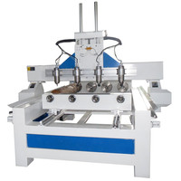 Dispositif rotatif 3D 4 axes multi-têtes CNC Machine de gravure 1325 4 broches Routeur CNC en bois