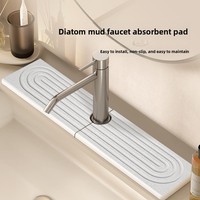 Tapis de protection anti-éclaboussures pour robinet de cuisine en diatomite, moderne, personnalisable, séchage rapide - Plateau absorbant en pierre et protection de comptoir