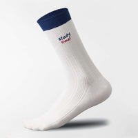 Chaussettes habillées classiques pour hommes, de marque, en coton de haute qualité