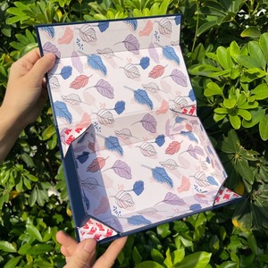 Fashion printed <b>small</b> foldable product gift <b>storage</b> <b>box</b>, foldable magnetic, can be customized according to needs - Product Image 3