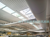 Rail d'air de conduit rond de style industriel pour le système de refroidissement de distribution d'air d'hôpital Application flexible de gymnase de ventilation de ferme de la CAHT