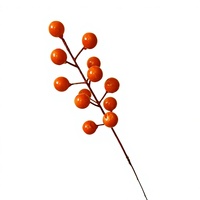 Rangkaian Bunga Buah Campuran Plastik Buatan Tangan Ukuran Sedang untuk Dekorasi Tahun Baru Imlek dan Natal.