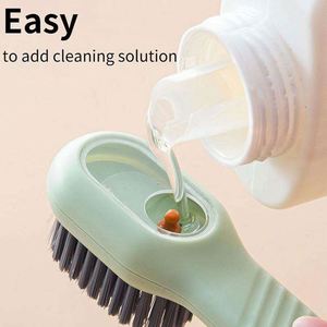 Factory Wholesale Automatic Liquid Laundry Scrub Brush with Soap Dispenser Multifunction Hydraulic Cleaning Brush <b>Shoe</b> Brush - Product Image 3
