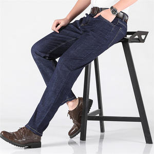 Jeans da <span class=keywords><strong>Uomo</strong></span> di Alta Qualità per Business, <span class=keywords><strong>Pantaloni</strong></span> Slim Fit, Stile Street, Lavaggio Chiaro, Denim Lavorato a Maglia - Product Image 4