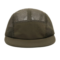 Casquette de sport en gros, gris clair, vierge, économique, avec sangle réglable, broderie personnalisée, en maille respirante, visière plate, style trucker, 5 panneaux
