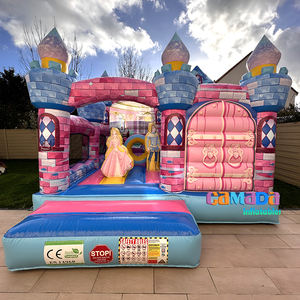 Diskon Besar Kereta rumah pantul tiup, istana rumah goyang tiup Kombo perosotan - Product Image 2