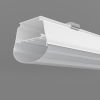 Diffuseur de lumière linéaire LED en tube rond en plastique transparent laiteux extrudé pour éclairage LED
