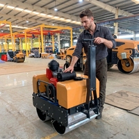 Nouveau Mini-Rouleau Compresseur Hydraulique de 0,6 Tonne avec Moteur Diesel Changchai, 30 kN, Double Tambour Vibratoire pour Sol et Asphalte Renforcé