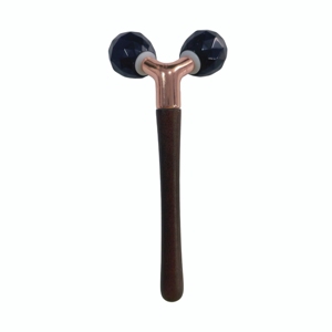 Outils de beauté pour le lifting du visage, soin de la peau, rouleau double facetté en obsidienne noire naturelle pour le visage - Product Image 6