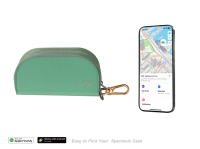 Find My Glass Cases Sac de rangement Tracker intégré avec fonction de charge sans fil Sac pour cartes Air Ticket ID Portefeuilles pour voyage