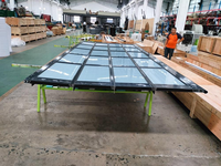 Porte de garage sectionnelle moderne en verre trempé dépoli 9x8 9x7 16x7, porte de garage électrique en plexiglas pour la maison