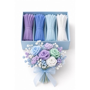 Kit Créatif Little Blooms : Fleurs en Pipe Cleaner Pastel, Bouquet DIY Fait Main, Fournitures d'Artisanat - Product Image 5