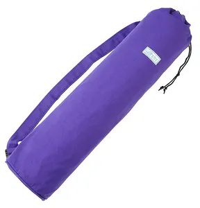 Factory Reusable Organic Round Bottom Drawstring Sport Gym Canvas Yoga Mat Bag
