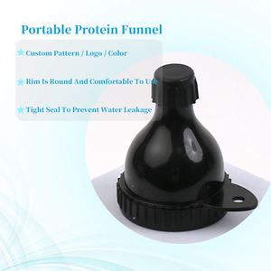 Entonnoir portable 2-en-1 sans BPA pour poudre protéinée avec logo personnalisé pour bouteille de shaker - Product Image 3