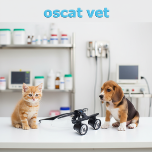 Equipo <span class=keywords><strong>Veterinario</strong></span> OSCAT FD-501G-2, Equipo Médico para Mascotas, Lupas Binoculares 2.5x-3.5x con Diadema, Rosca Unidireccional, Dental - Product Image 2