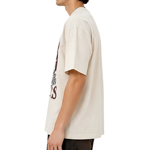 Camiseta de Algodón Grueso con Logotipo Personalizado, Estilo Urbano, Hombros Caídos, Oversize, Vintage, para Hombre, con Estampado Gráfico, para Aventureros - Product Image 3