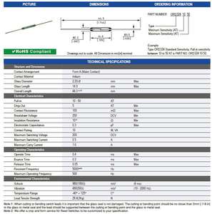 Interruttore a lamella normalmente aperto OKI ORD324, relè a lamella, sensore a lamella a secco con ampio inventario - Product Image 6