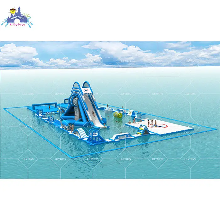 Inflatable समुद्र के पानी पार्क inflatable पानी नाव inflatable पानी मनोरंजन पार्क उपकरण