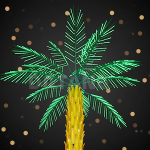 Lumière LED en forme de cocotier avec branches lumineuses style palmier pour la décoration de rues, places publiques, centres commerciaux et festivals - En vente - Product Image 4