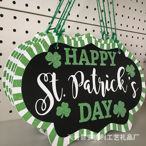 Irish Festival party window <b>wall</b> <b>decorations</b>, St. Patrick's Day themed wooden door hangers, and festive <b>decorations</b>. - Product Image 2