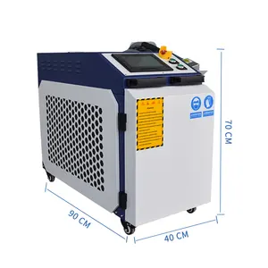 Máquina portátil de limpeza a laser de fibra contínua para remoção de ferrugem de metal e carros, 1000w, 1500w, 2000w, 3000w