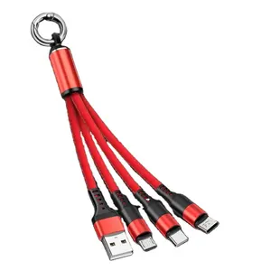 Kabel pengisi daya portabel 3 dalam 1, kabel pengisian daya Cepat kecil, kabel pengisi daya Promosi efek dekoratif