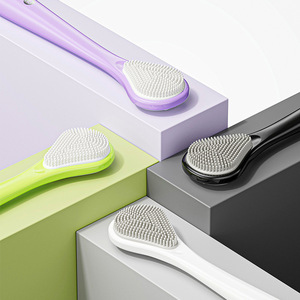 Tongue <b>Scraper</b> Plastic Reusable For Breath Freshening <b>Cleaning</b> Tongue Coating Black White Green Purple Set - Product Image 1