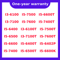 I3-6100 7100 I5 6400 T 6100 6500 6600 7400 7500 7600 K 6402P CPU Boxed & Tray