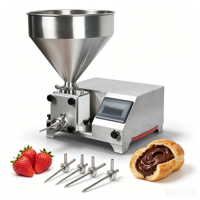 Nouvelle machine à garnir les croissants avec injecteur de pâte pour garnitures aux fruits et aux œufs, contrôlée par PLC