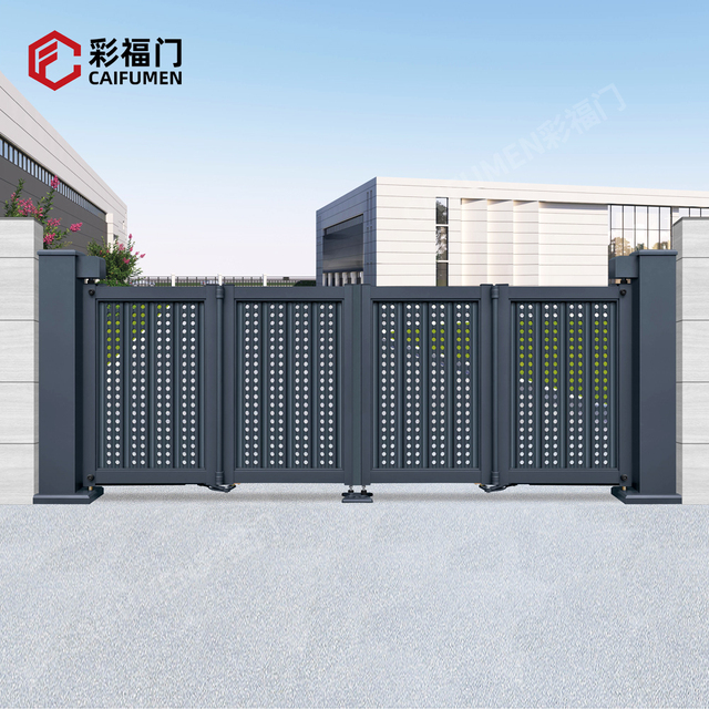 Factory Manufacturer Metal Electric Folding Gate Automatic Entry Gate High Quality Customizable Courtyard Outdoor Application