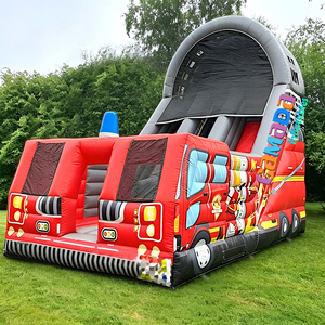 Château Gonflable Toboggan Voiture de Course Double Piste pour Enfants, Toboggan Sec, Jeux Gonflables, Aire de Jeux pour Garçons, Location pour Fêtes - Product Image 4