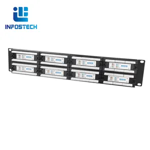 Renbao geschütztes Patch Panel 48 Port 2u 19" Daten Internet Cat6 Rj45 Rack Panel Netzwerk Patch Panel ohne Kabelmanagement