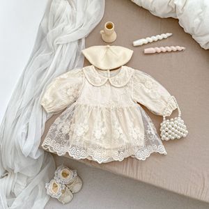 2025 Nieuwe Herfst <span class=keywords><strong>Baby</strong></span> 'S En Jonge Kinderen Kleding Geborduurde Mesh <span class=keywords><strong>Baby</strong></span> Romper Meisje Prinses Bodysuit