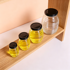 Frascos de Vidrio para Miel en Forma de Panal/Celda de Abeja de Diferentes Tamaños, Producción de Fábrica, Venta al Por Mayor - Product Image 3