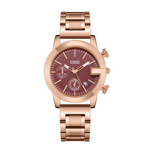 นาฬิกาควอตซ์สแตนเลสสตีลสำหรับผู้หญิงนักธุรกิจแฟชั่น  แสดงปฏิทิน กันน้ำ ผลิตตามสั่งจากโรงงาน - Product Image 5